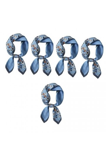 SOIMISS 5 Pcs Mouchoir Foulards De Mode Pour Femmes Foulard En Satin Foulards En Soie Couvre-Chef Floral Couvre-Chef Pour Fem
