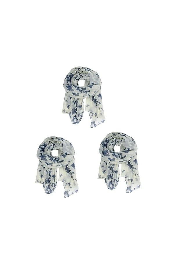 SOIMISS 3 Pièces Automne Écharpe Hijab Écharpe Carré Satin Écharpe Foulards De Soie Pour Cheveux Cape En Mousseline De Soie S