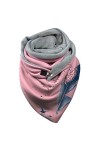 Générique Foulard Femme Hiver Triangle Chaud Pas Chère Foulard Chic Élégante Ado Femme Bouton Douce Wrap Écharpe Imprimer Cha
