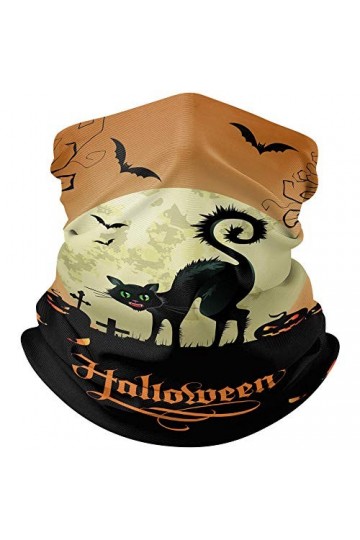 Foulards Femmenuits Effrayantes Chats Noirs Citrouilles Femmes Hommes Sports De Plein Air Bandana Écharpe Chapeaux Camping Vé