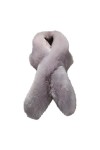 Foulard enfant femme automne hiver solide peluche chaude carré, lilas, taille unique