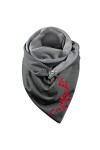 SoLu DAY8 Foulard Triangle Femme Hiver Chaud Pas Chère Echarpe Elegant Femme Fille Bouton Douce Wrap Foulard Imprimer Animaux