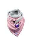 Vuncio Foulard Triangle Femme Hiver Chaud Pas Chere Foulards Chic et Elegant Ado Femme Avec Bouton Souple Wrap Turban Motif C