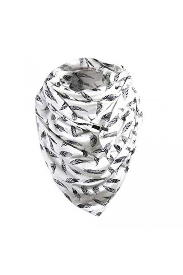 Vuncio Écharpe Femme Triangulaire Hiver Chaude Pas Cher Foulard Chic Adolescent Fille Avec Bouton Doux Wrap Foulard Impressio