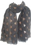 GlamLondon Foulard imprimé bourdon pour femme léger et tendance, Zy - Bleu sarcelle, L