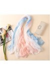 LA FERANI Foulard dété en soie blanche transparente pour femme - 180 x 90 cm - Étole en soie - Idée cadeau pour fille et mèr