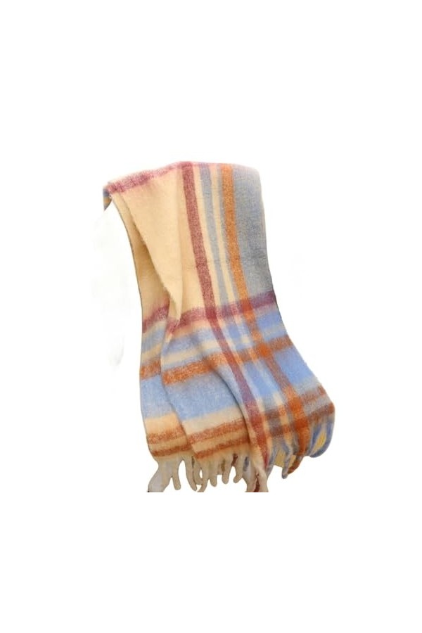 RINDE Écharpe Chaude Cachemire Couleurs Vives Femmes Écharpe Hiver Châle Écharpe Cachemire Frangé Femmes Foulard Carré Épaiss