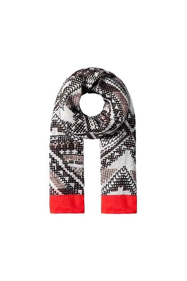 Vincenzo Boretti écharpe-foulard femme, design à la mode, élegant, toucher doux - dessin aztéque, coloré