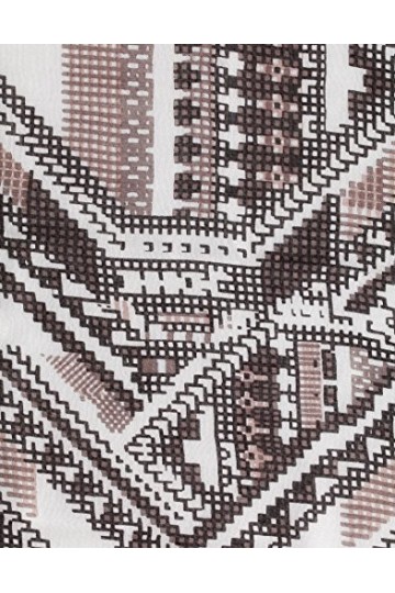 Vincenzo Boretti écharpe-foulard femme, design à la mode, élegant, toucher doux - dessin aztéque, coloré