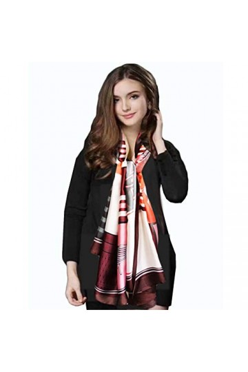 iEverest Femme Foulards en Soie Wrap Châle Femme Soie Longue et Écharpe Foulard en Soie Sheer Wrap Châle de Plage Hijab Anti 