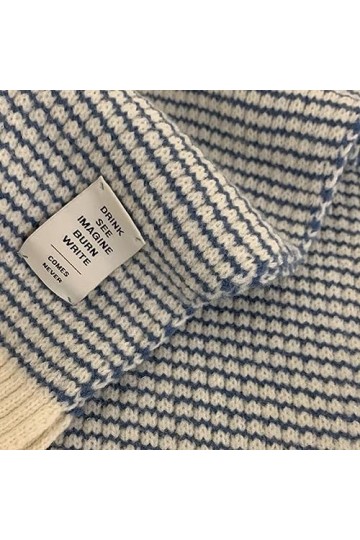 DUOTCYELE Écharpe Tricotée À La Main - Écharpes Élastiques Coupe-Vent Épaissies À Carreaux Rayés Foulard Châle Chaud Polyvale