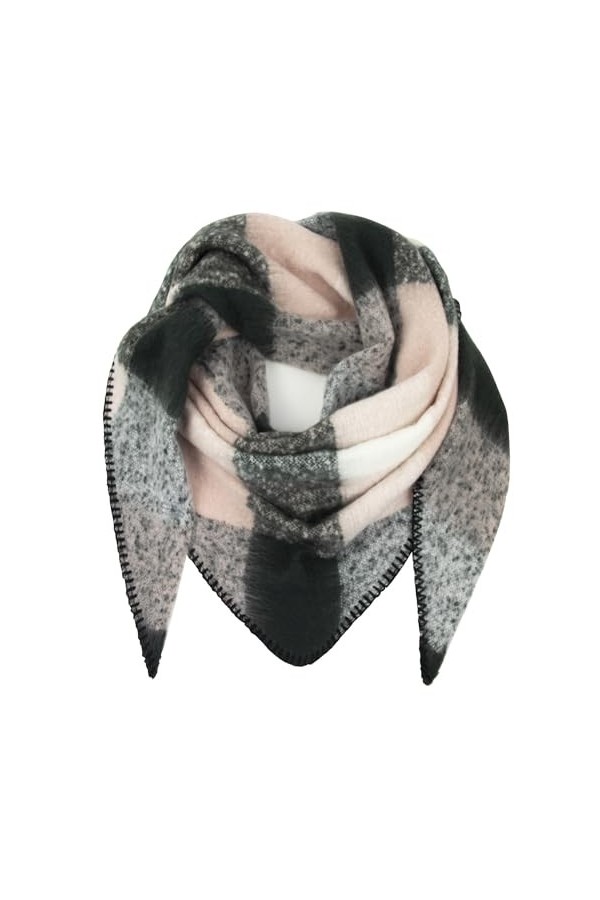 Gloop Écharpe XXL pour femme - Écharpe dhiver moelleuse et épaisse - Foulard triangulaire pour femmes - 200 x 135 cm, rose, 