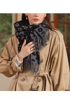 XYUAN Echarpes Et Foulards Femme,Hiver Imprimé Léopard Écharpe Dames Longues Écharpes Laine Artificielle Chaude Châle Gland É