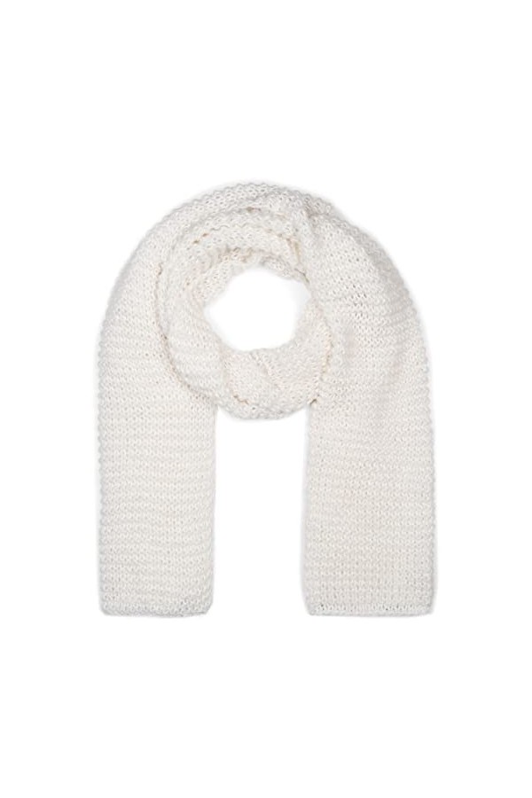 styleBREAKER Femme Longue écharpe en tricot avec motif de vagues, chaude écharpe dhiver en tricot Couleur unie 01018168, cou