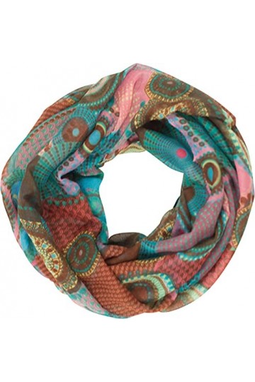 fashionchimp ® Foulard pour femme avec motif cercles psychédélique, 04, taille unique