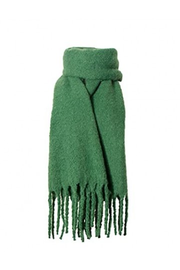 KRIPINC Echarpes et Foulards Femme, Echarpe Femme avec Franges, Foulard Vert, Foulard Femme de Couleur Solide pour Automne et