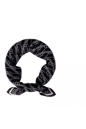 Foulards en soie for femmes tendance rétro changement de couleur progressif petit foulard carré lignes rayé foulards en Polye