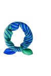 Foulards en soie for femmes tendance rétro changement de couleur progressif petit foulard carré lignes rayé foulards en Polye