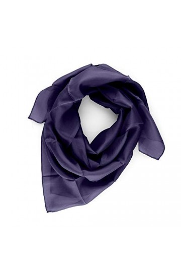 S&B Chiffon de soie bleu marine 90&nbsp;x 90&nbsp;cm Pong ee05