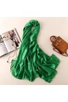 LJHG Foulards en Soie Femmes Coton de Luxe Écharpe Solid Foulard Châles Soik Bandana Head Foulard Hijab Beach Poncho-As Pictu