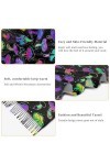 Fustylead Foulard dhiver doux imitation cachemire unisexe pour homme et femme Motif champignons psychédéliques lumineux, Noi
