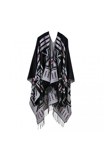 ZHIYU Foulard imprimé pour femme, tendance, chaud, doux, cardigan, écharpe, double face, épaisse, éplucheur doeufs, gris, ta