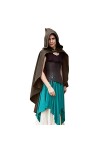 BIISDOST Écharpe de couverture pour femme décontractée rétro médiévale Halloween manteau à capuche jeux de rôle cape à capuch