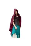 BIISDOST Écharpe de couverture pour femme décontractée rétro médiévale Halloween manteau à capuche jeux de rôle cape à capuch