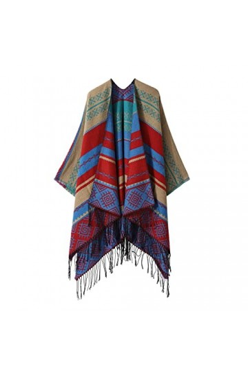 ZHIYU Foulard imprimé pour femme à la mode chaud doux cardigans écharpe double face épaissi écharpe triangulaire à carreaux, 