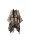 ZHIYU Foulard imprimé pour femme à la mode chaud doux cardigans écharpe double face épaissi écharpe triangulaire à carreaux, 