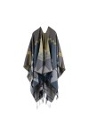 ZHIYU Foulard Imprimé Femme Mode Chaud Doux Cardigans Écharpe Double Face Épaissir Écharpe Jaune Écharpe Femme, gris, taille 