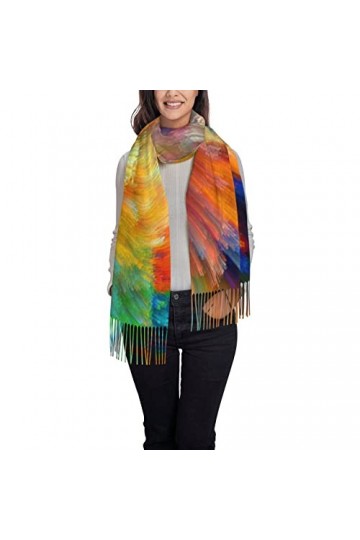 FJAUOQ Foulards pour femme, écharpe colorée pour femme, écharpe chaude dhiver grand châle, comme sur limage, taille unique