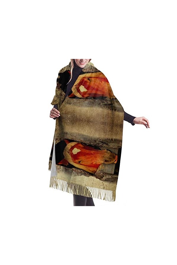 FJAUOQ Châle enveloppant couverture écharpe souche cheval femme châle châle châle écharpe chaude écharpe foulard, Comme indiq