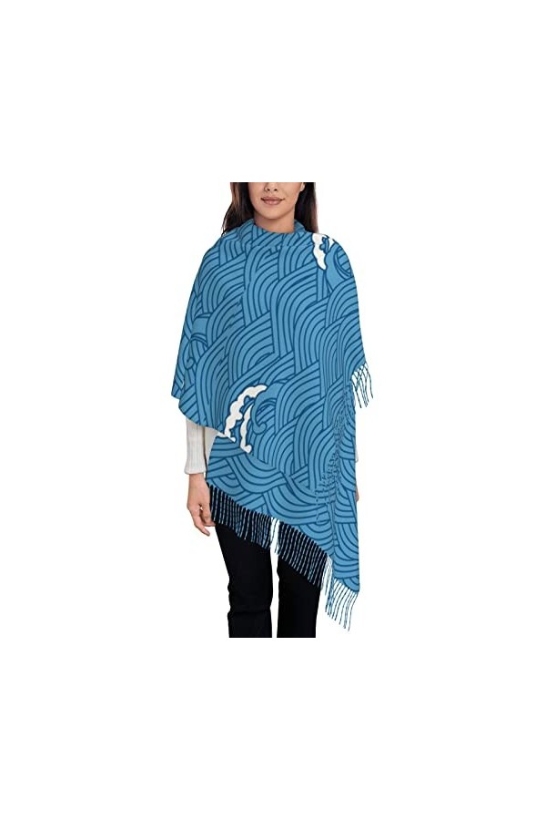 FJAUOQ Foulards romantiques pour femme, écharpe chaude dhiver pour femme, grand châle, comme sur limage, taille unique