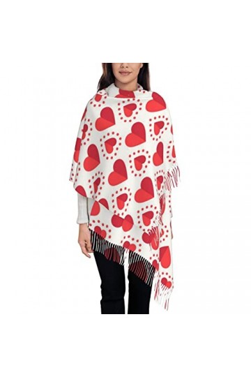 FJAUOQ Foulards romantiques pour femme, écharpe chaude dhiver pour femme, grand châle, comme sur limage, taille unique