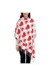 FJAUOQ Foulards romantiques pour femme, écharpe chaude dhiver pour femme, grand châle, comme sur limage, taille unique