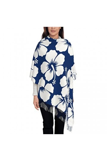 Foulard pour femme, motif floral, style hawaïen, écharpe chaude pour femme, grand châle, comme sur limage, taille unique