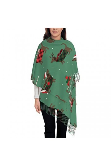 FJAUOQ Foulard pour femme, écharpe de Noël pour femme, écharpe chaude pour lhiver, grand châle, comme sur limage, taille un