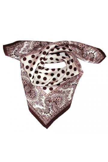 LORENZO CANA Foulard pour la femme – écharpe de 100% soie pour le printemps et l´été, carré avec les mesures de 70 x 70 cm – 