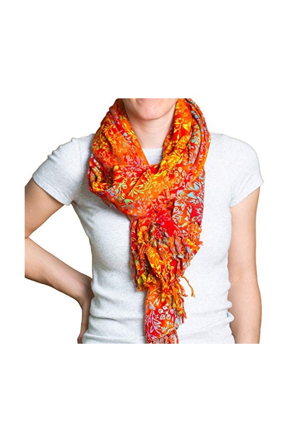 PANASIAM Scarf 190x116 cm, B110 blue flower, L