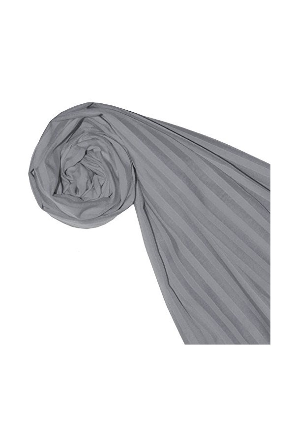 LORENZO CANA Foulard de 89% coton et 11% soie pour la femme – écharpe jacquard avec les mesures de 55 x 180 cm - agréable à p
