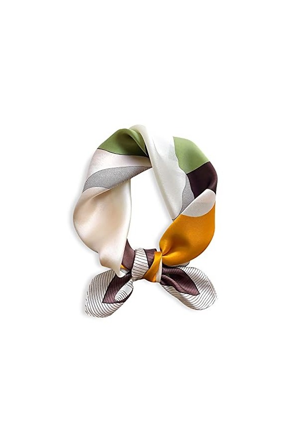 LumiSyne Mode Foulards En Soie Femme Motif De Chat Écharpe Carrée Soie Satin Douce Et Chaude Style De Loisirs dAffaires Déco