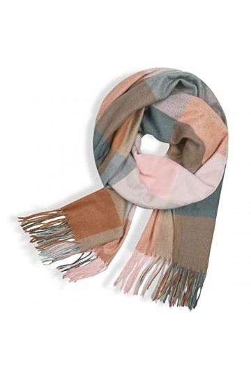 Glamexx24 Écharpe XXL pour femme - Confortable à porter et chaleur - Couleur unie - Forme triangulaire - Foulard léger - Poly