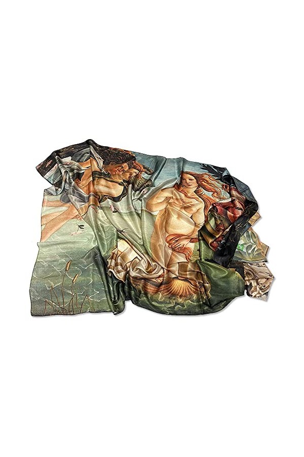 all sas Foulard Soie avec impression tableau Botticelli Venere