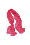 BEAT 2 Foulard Femme 100% Coton: Design Collection 50x180 cm Écharpes Cou Rouge et Vert coude au corps