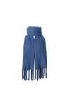 Asudaro Écharpe à franges unisexe Foulard couleurs unies hiver chaud épaissir écharpe à franges Châle Épaissi Chaud Echarpe C