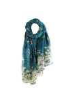 zycShang Foulard Une Centaine DOiseaux Se Disputent Impression Mousseline Long Paragraphe éCharpe De Soie Dames Foulards En 
