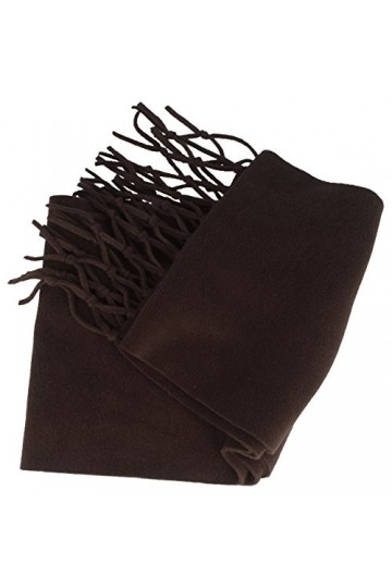 LOEVENICH Écharpe douce pour femme | Foulard en polaire super chaude douce - 24 x 180 cm - avec franges - uni en différentes 