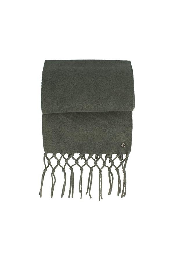 LOEVENICH Écharpe douce pour femme | Foulard en polaire super chaude douce - 24 x 180 cm - avec franges - uni en différentes 