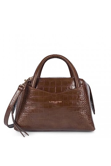 LANCASTER Sac à main - Exotic Croco CN Vison